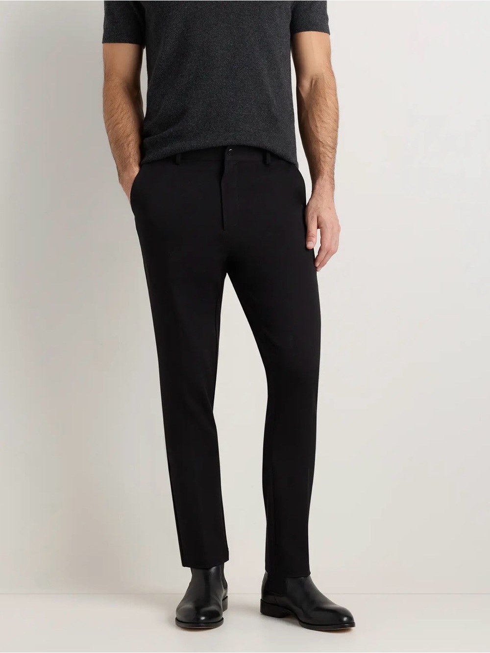 Quince Pants Mens 32x30 Black‎ Slim Fit Ultra-Stretch 24/7 Smart Chino Travel